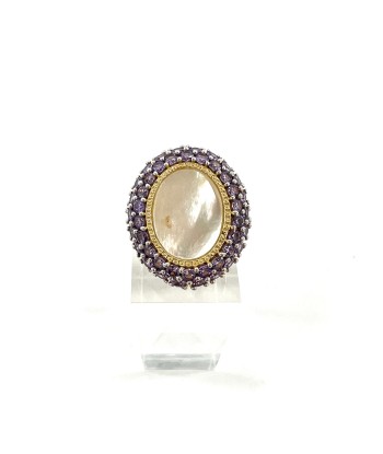 Bague MIRAGE en Plaqué Or et Nacre 50-70% off 