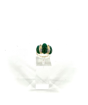 Bague ORO en Plaqué Or et Onyx Vert Vous souhaitez 