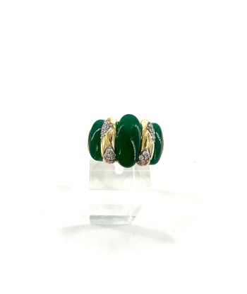 Bague ORO en Plaqué Or et Onyx Vert Vous souhaitez 