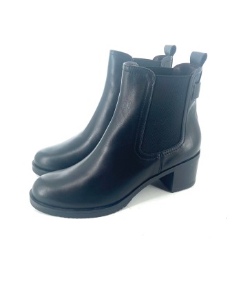 Chelsea Boots Talon Trotteur en Cuir Noir En savoir plus