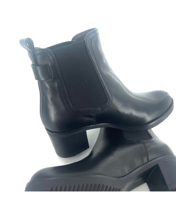 Chelsea Boots Talon Trotteur en Cuir Noir En savoir plus