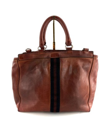 Sac TOKYO RIGA en Cuir Rusty Brown solde