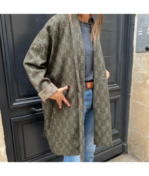 Manteau TOM à Carreaux Kaki le des métaux précieux