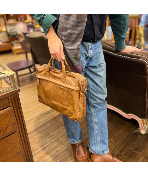 Astucieux Cartable Sac à Dos en Cuir Camel shop