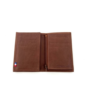 Portefeuille Vertical en Cuir Marron "Made In France" Comment ça marche