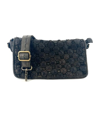 Sac Bandoulière Patchwork de Cuir Kaki prix