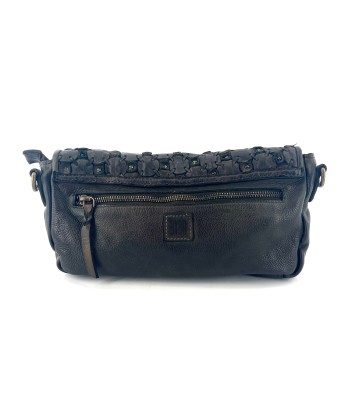 Sac Bandoulière Patchwork de Cuir Kaki prix