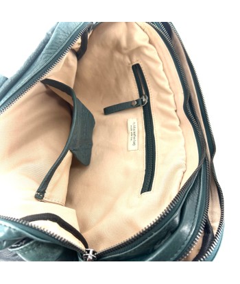 Astucieux Cartable Sac à Dos en Cuir Vert Dans la société mordern