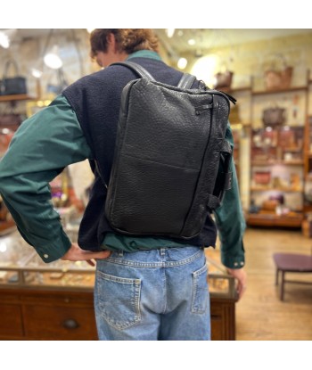 Astucieux Cartable Sac à Dos en Cuir Noir le concept de la Pate a emporter 