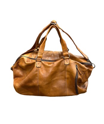 Sac de Voyage en Cuir Camel soldes