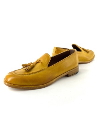 Mocassin à Pompons en Cuir Jaune Jusqu'à 80% De Réduction