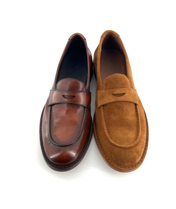 Mocassin en cuir Cognac les ligaments