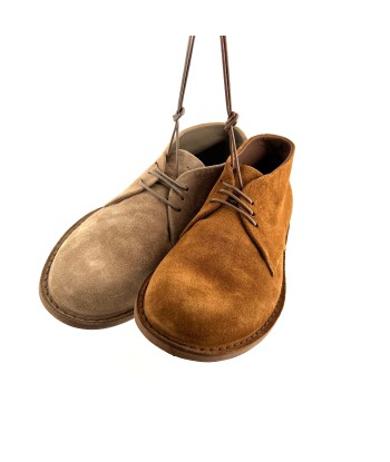 Chaussure Lacets Semi-Montante en Daim Tabac En savoir plus