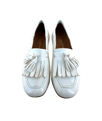 Mocassin Ultra-Souple en Cuir Blanc pas chere