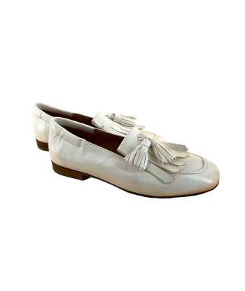 Mocassin Ultra-Souple en Cuir Blanc pas chere