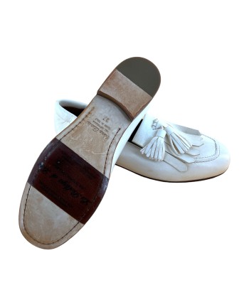 Mocassin Ultra-Souple en Cuir Blanc pas chere