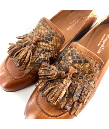 Mocassin en Cuir et Python Camel chez Cornerstreet bien 