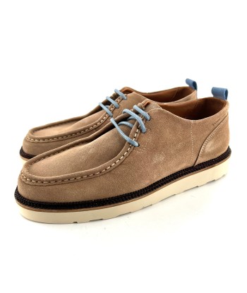 Chaussure Lacets DOCK DERBY en Suede Sable / Bleuet la livraison gratuite