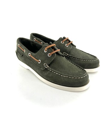 Chaussure Lacets SHORE BOAT en Daim Aloe en linge