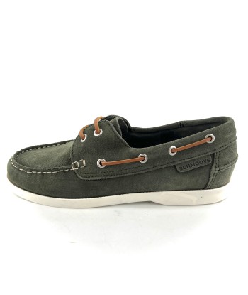 Chaussure Lacets SHORE BOAT en Daim Aloe en linge