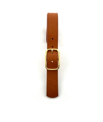 Ceinture LA SABIN en Cuir Camel français