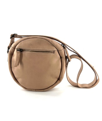 Sac Rond en Cuir Crème À commander