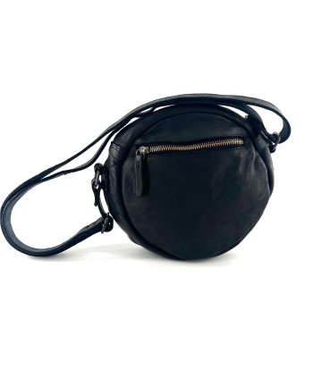 Sac Rond en cuir Noir hantent personnes