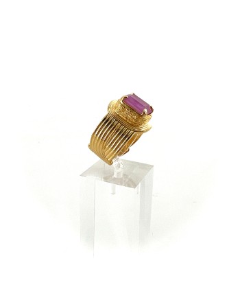 Bague Ajustable SOLEIL Mauve rembourrage situé sous