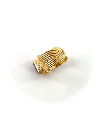 Bague Ajustable SOLEIL Mauve rembourrage situé sous