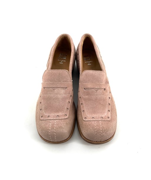 Mocassin en Croûte de Cuir Rose Poudré 50% de réduction en Octobre 2024