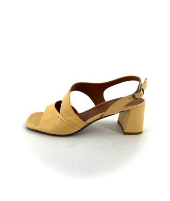 Sandale Talon Trotteur en Cuir Ultra-Souple Jaune votre restaurant rapide dans 