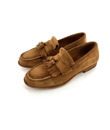 Mocassin Frange et Pompons en Daim Camel ouvre sa boutique