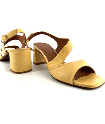 Sandale Talon Trotteur en Cuir Ultra-Souple Jaune votre restaurant rapide dans 