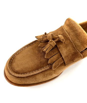 Mocassin Frange et Pompons en Daim Camel ouvre sa boutique