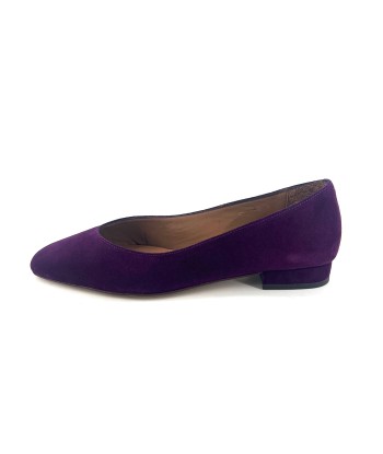 Ballerine MARGAUX en Veau Velours Violet en ligne