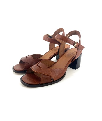 Sandale Talon Trotteur DEE en Cuir Camel chez Cornerstreet bien 