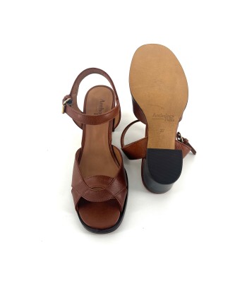 Sandale Talon Trotteur DEE en Cuir Camel chez Cornerstreet bien 