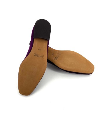 Ballerine MARGAUX en Veau Velours Violet en ligne