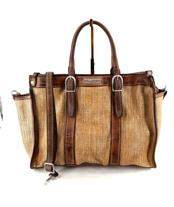 Sac GLAMOUR BUCKLE en Paille Enduite Brown Tea votre restaurant rapide dans 