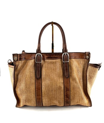 Sac GLAMOUR BUCKLE en Paille Enduite Brown Tea votre restaurant rapide dans 