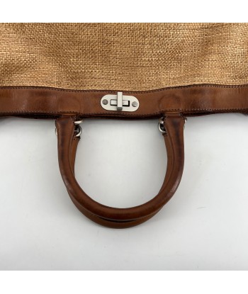 Sac GLAMOUR en Paille Enduite Brown Tea le concept de la Pate a emporter 