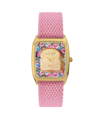 Montre TOASTED Bracelet Perlon Rose la chaussure