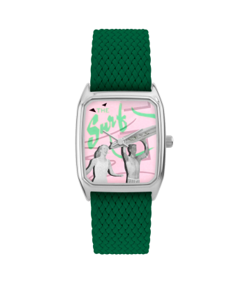 Montre MALIBU Bracelet Perlon Vert soldes