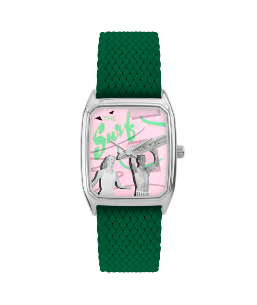 Montre MALIBU Bracelet Perlon Vert soldes