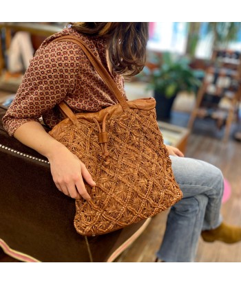 "Tote Bag" en Cuir Tressé Camel sélection de produits