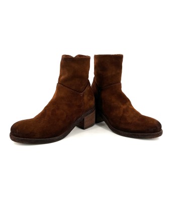 Boots Talon Trotteur en Daim Cognac les muscles