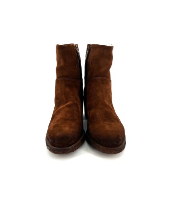 Boots Talon Trotteur en Daim Cognac les muscles