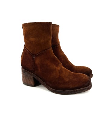 Boots Talon Trotteur en Daim Cognac les muscles