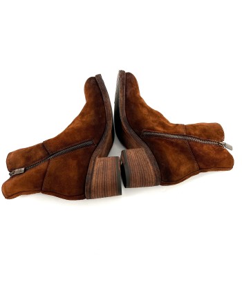 Boots Talon Trotteur en Daim Cognac les muscles