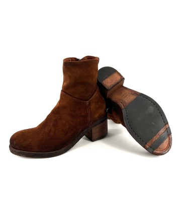 Boots Talon Trotteur en Daim Cognac les muscles